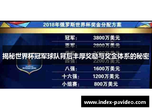 揭秘世界杯冠军球队背后丰厚奖励与奖金体系的秘密