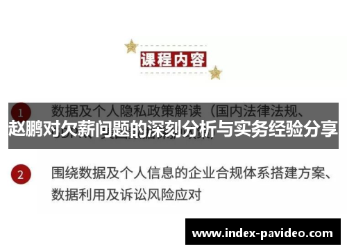 赵鹏对欠薪问题的深刻分析与实务经验分享