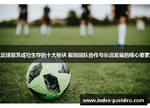 足球部落成功生存的十大秘诀 解锁团队协作与长远发展的核心要素